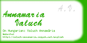 annamaria valuch business card